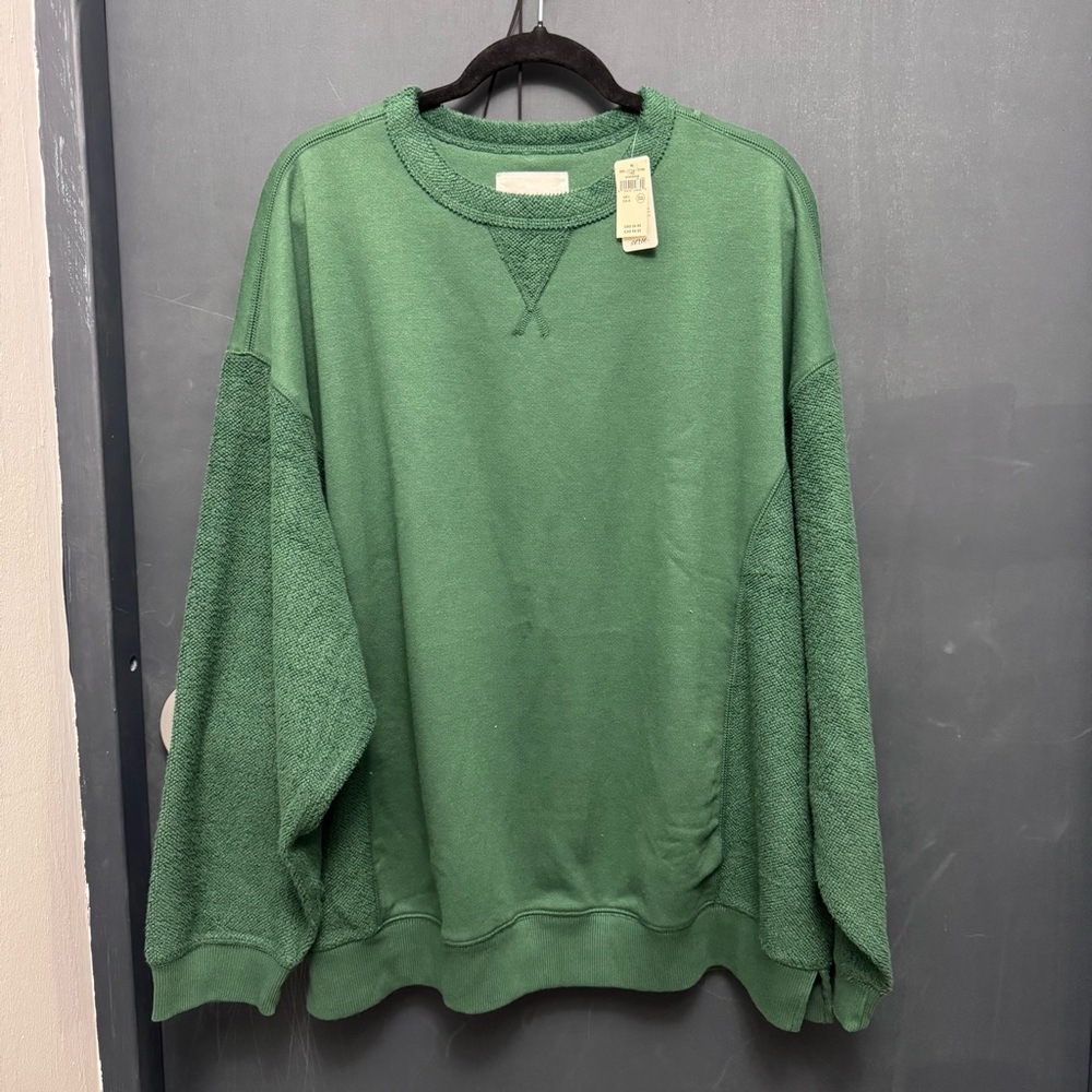 Aerie Forest Green Crewneck Sweater NWT